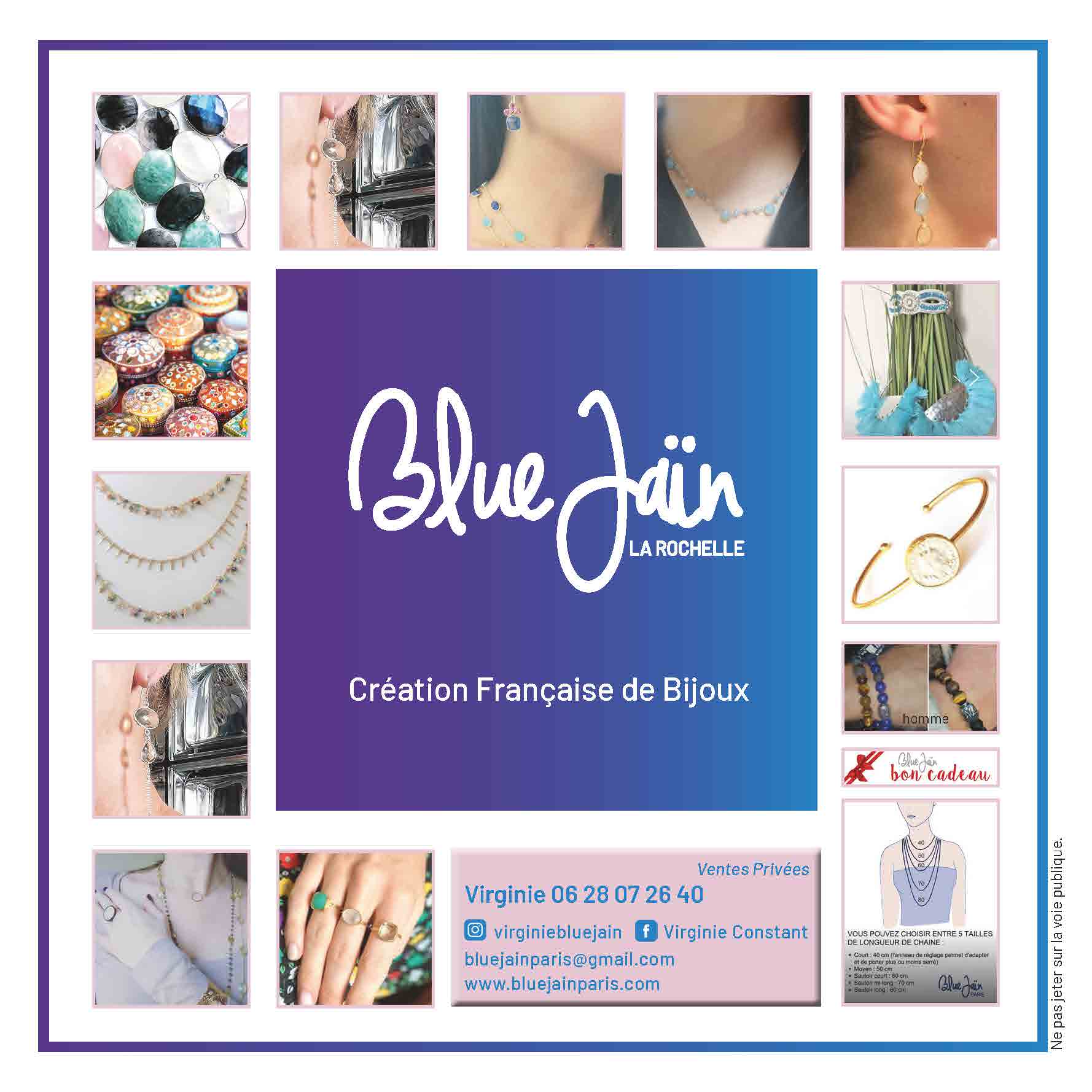 carte de visite de blue jain paris